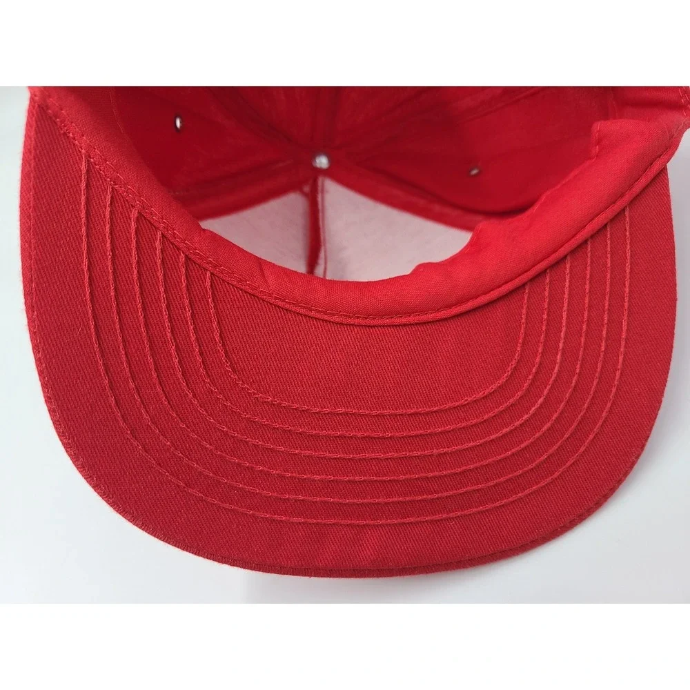 Vintage Budweiser Bud King of Beers Signed Autographed Snapback Hat Cap Beer Red